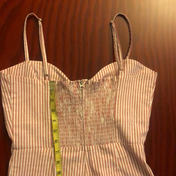 Red striped Jumpsuit with bow tie - Picture 4 of 8